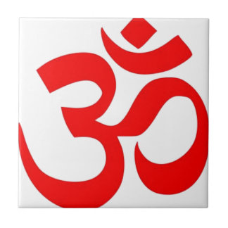 Azulejo De Cerâmica OM símbolo Hindu e budista (do ॐ) -