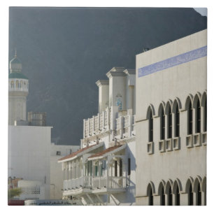 Azulejo De Cerâmica Omã, Mascate, Mutrah. Mesquita Mutrah Corniche e