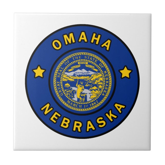 Azulejo De Cerâmica Omaha Nebraska (Frente)