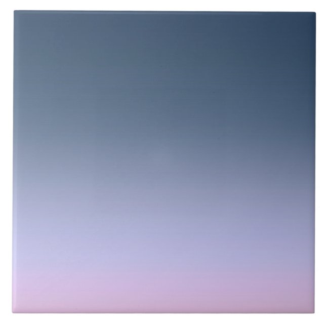 Azulejo De Cerâmica Ombre cor-de-rosa azul. (Frente)