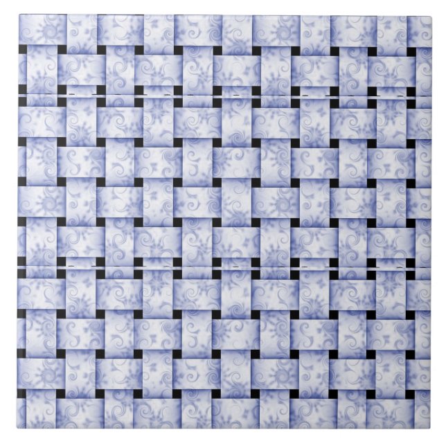 Azulejo De Cerâmica Onda azul-bebê (Frente)
