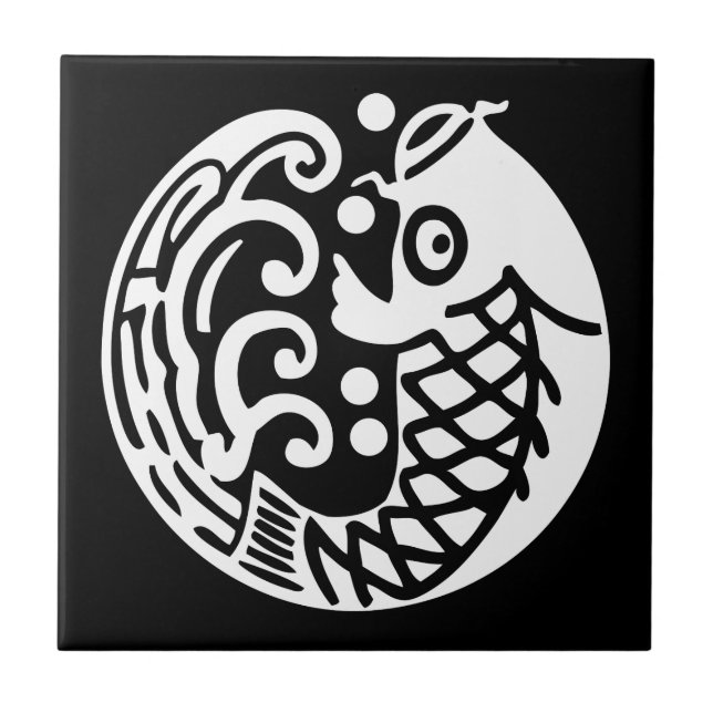 Azulejo De Cerâmica Onda de carpa (Frente)