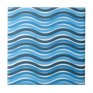 Azulejo De Cerâmica Ondas azuis