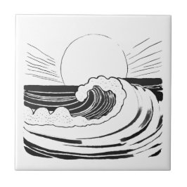 Azulejo De Cerâmica Ondas do Oceano