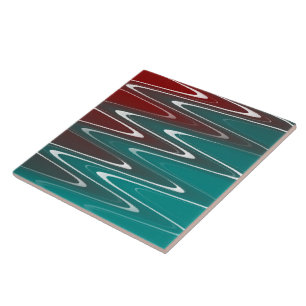 Azulejo De Cerâmica Ondas em branco