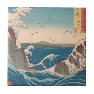Azulejo De Cerâmica Ondas Japonesas Naruto Redemoinho Oceano Arte