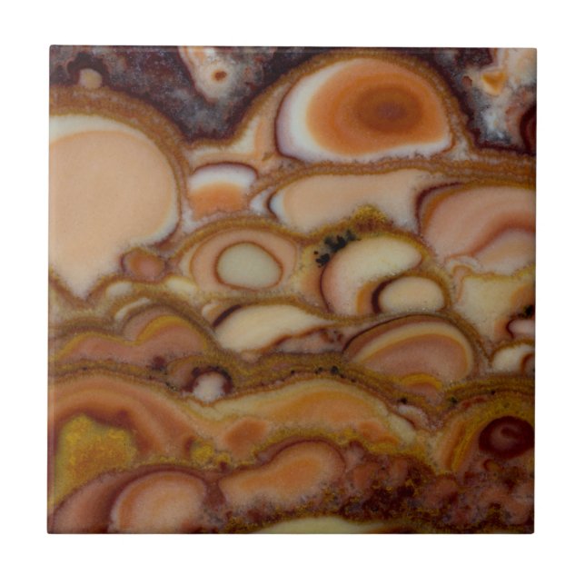 Azulejo De Cerâmica Ônix Manchado Marrom (Frente)