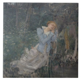 Azulejo De Cerâmica Ophelia (Weeping Woman) (por Jules Bastien-Lepage)