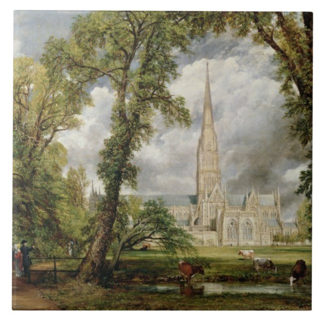 Azulejo De Cerâmica Opinião de John Constable | da catedral de (Frente)