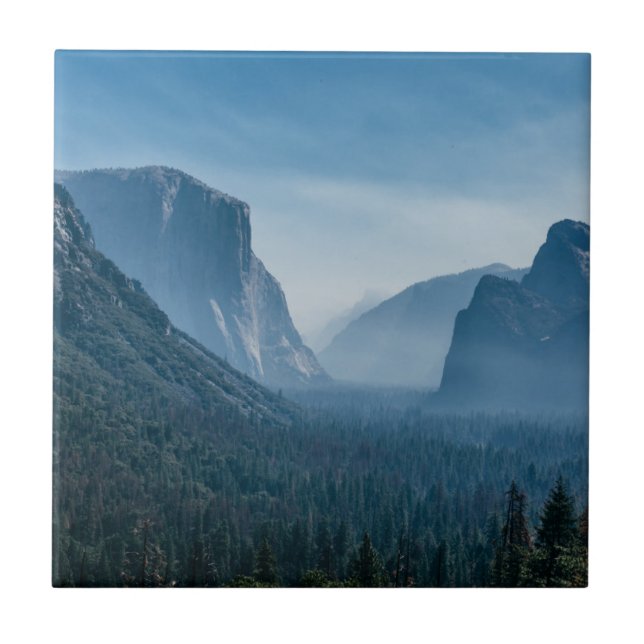 Azulejo De Cerâmica Opinião do túnel de Yosemite (Frente)