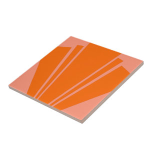 Azulejo De Cerâmica Orange Art Deco Design