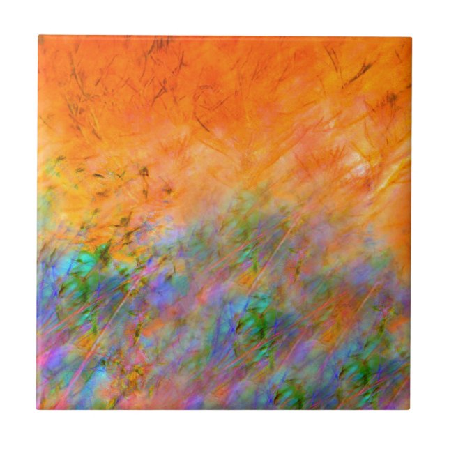 Azulejo De Cerâmica Orange Dreamscape (Frente)