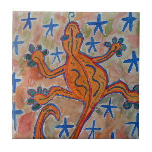 Azulejo de cerâmica Orange Gecko