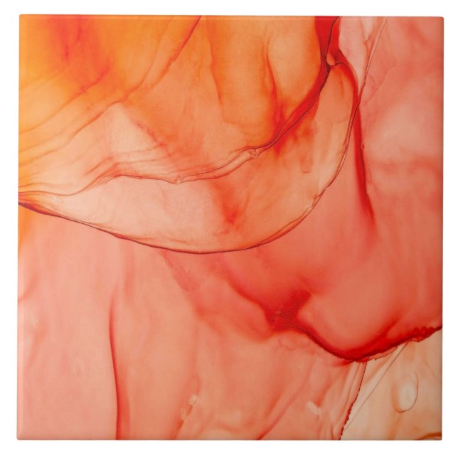 Azulejo De Cerâmica Orange Sherbet (Frente)