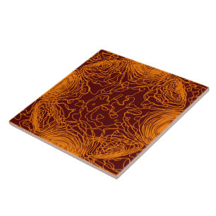 Azulejo de cerâmica Orange Yarn