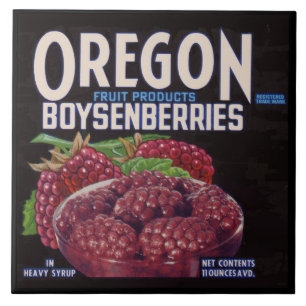 Azulejo De Cerâmica Oregon Boysenberry dos anos 40 pode rotular impres