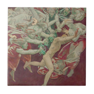 Azulejo De Cerâmica Orestes e as Fúrias por John Singer Sargent