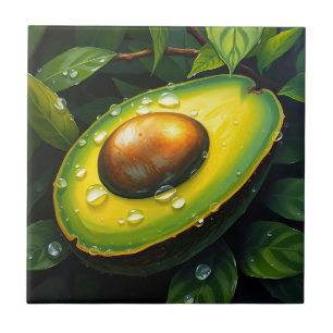 Azulejo De Cerâmica Orgânico Avocado com Dewdros