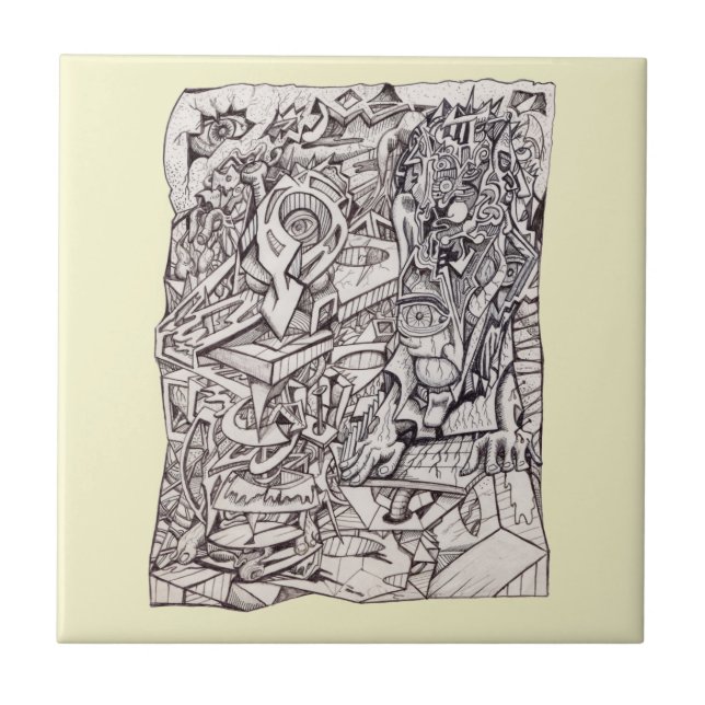 Azulejo De Cerâmica Órgão de preocupações (Frente)