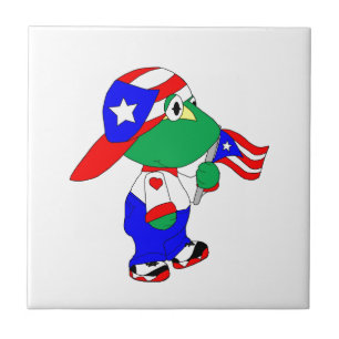 Azulejo De Cerâmica Orgulho de Coqui Puerto Rico
