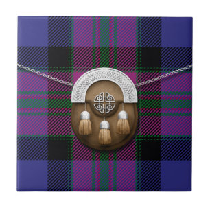 Azulejo De Cerâmica Orgulho do Tartan e do Sporran da forma de