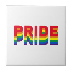Azulejo De Cerâmica Orgulho lgbtq lgbtq gay arco-íris cores retro