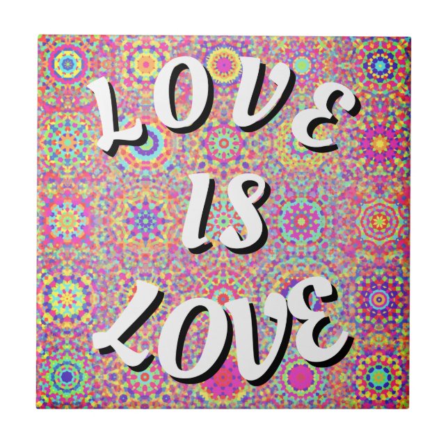 Azulejo De Cerâmica Orgulho Love Is Love (Frente)