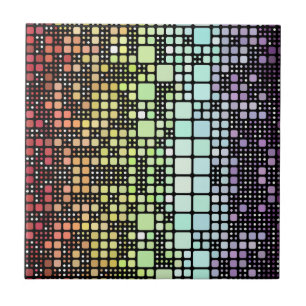 Azulejo De Cerâmica Orgulho Neurogênero Geométrico Groovy Funky Retro