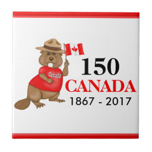 Azulejo De Cerâmica Orgulhoso Vinho Canadiano 150 Aniversário