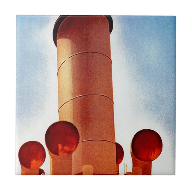 Azulejo De Cerâmica Orient Cruises Big Funnel (Frente)