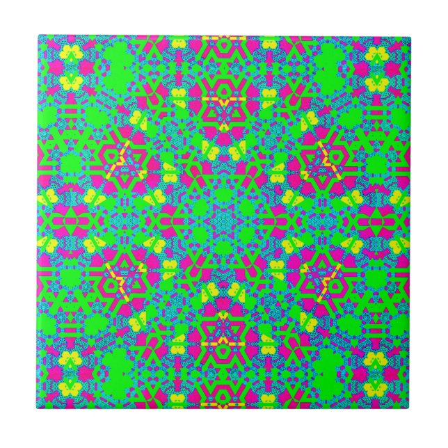 Azulejo De Cerâmica Origami Mauve Green Multi (Frente)