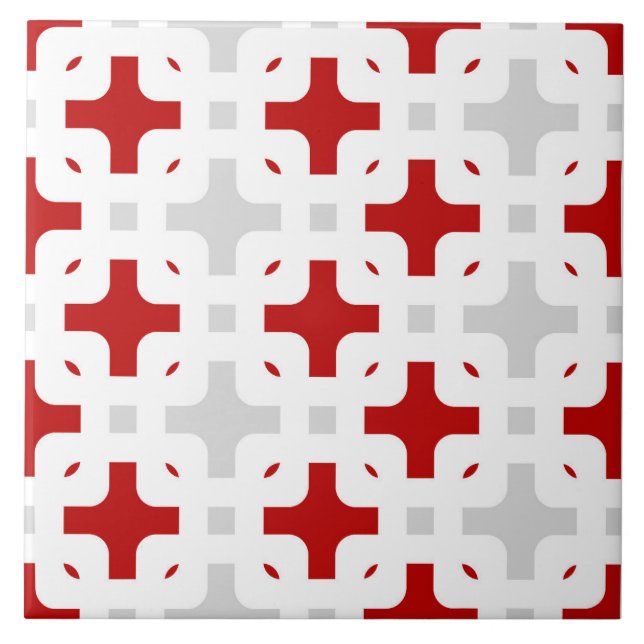 Azulejo De Cerâmica Ornamental, moderna, pesada, branca, cinza clara (Frente)