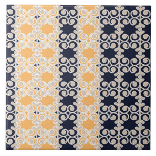 Azulejo De Cerâmica Ornamental, videiras, linhas, padrão, azul-marinho