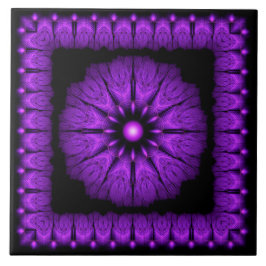 Azulejo De Cerâmica Ornamento de moldes azul-fada fractal