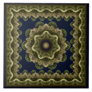 Azulejo De Cerâmica Ornamento floral fratural