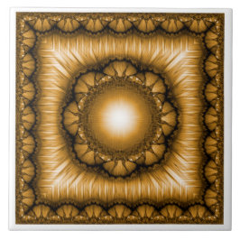 Azulejo De Cerâmica Ornamento geométrico radiante brilhante