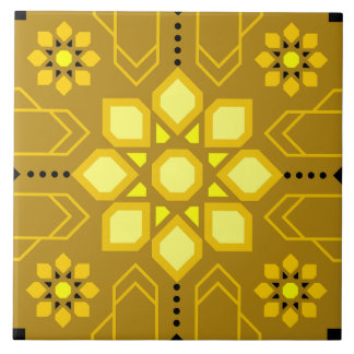 Azulejo De Cerâmica Ornamento Rico no Estilo Mosaico Islâmico