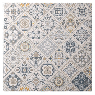 Azulejo De Cerâmica Ornamento tradicional português e espanhol Boho 