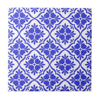 Azulejo De Cerâmica ornamentos azuis mediterrâneos vintage