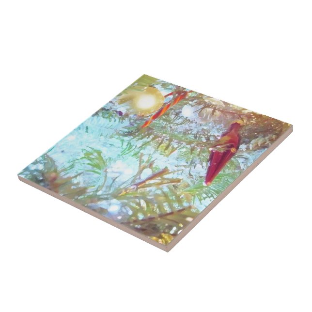 Azulejo De Cerâmica Ornamentos de Férias à Luz (Lateral)