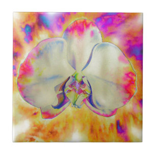 Azulejo De Cerâmica Orquídea rosa