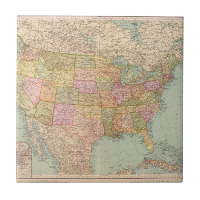 Azulejo De Cerâmica Os 12728 Estados Unidos (Frente)