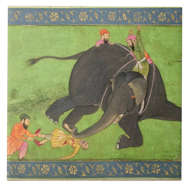 Azulejo De Cerâmica Os assistentes salvam um homem caído de um ele (Frente)