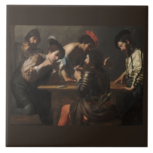 Azulejo De Cerâmica Os Cheats, Soldados Mercenários Jogando Cartões (Frente)