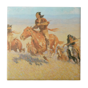 Azulejo De Cerâmica Os Corredores de Búfalo, Big Horn Basin de Remingt