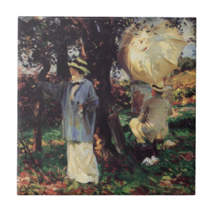 Azulejo De Cerâmica Os Desenhadores de John Singer Sargent