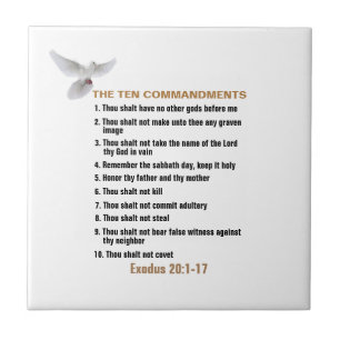 Azulejo De Cerâmica Os Dez Mandamentos