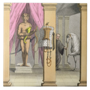 Azulejo De Cerâmica Os estábulos do cavalo de Caligula, Incitata,