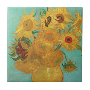 Azulejo De Cerâmica Os girassóis de Van Gogh