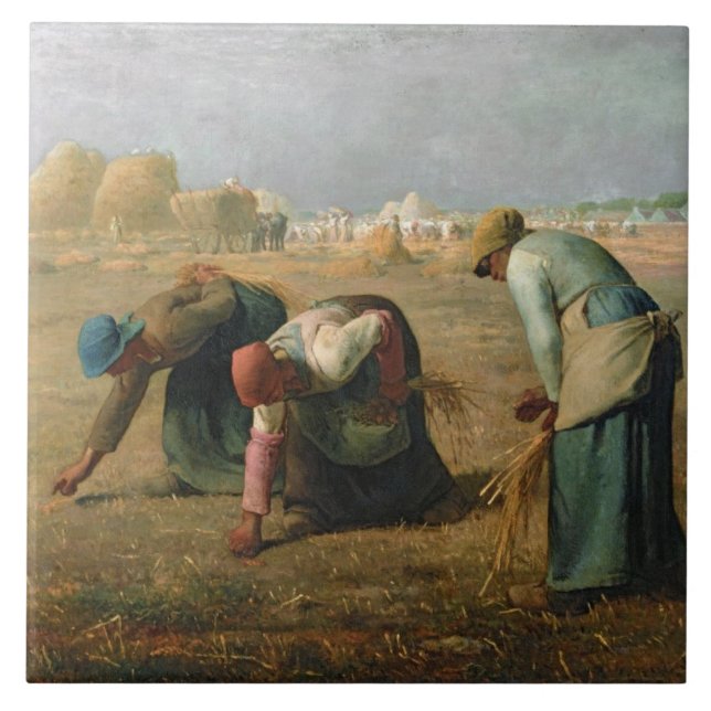 Azulejo De Cerâmica Os Gleaners, 1857 (Frente)